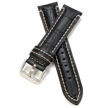 Imagem de Pulseira Relógio Couro para a Marca Breitling.LC20 - Alfa, Preto, 24mm