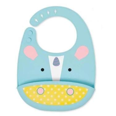 Imagem de Babador Zoo Skip Hop Silicone Premium Original Unicornio, Azul