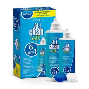 Imagem de All Clean Soft 6 em 1 kit Solução Para Lentes 350ml + 120ml - AVIZOR