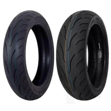 Imagem de Par Pneu 110 70 R17  140 70 R17 Km1 Kenda Uso Sem Câmara