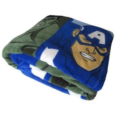 Imagem de Manta Infantil Solteiro Jolitex Microfibra - Marvel Vingadores Azul, A