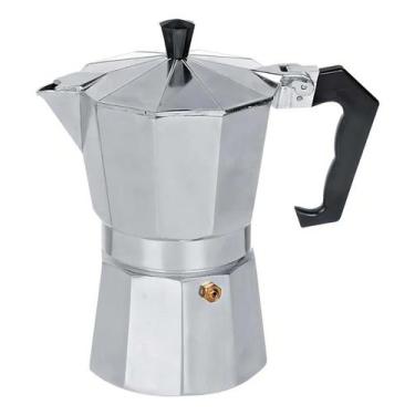 Imagem de Cafeteira Italiana Alumínio 300ml Portátil Rende 6 Xícaras, Na Caixa -