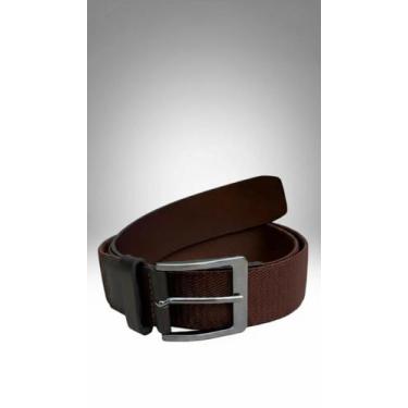 Imagem de Cinto Masculino Couro e Elástico Café 4cm - Congratulations Store