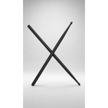 Imagem de Baqueta Fibra Padrão 7a/5a Bateria Percussão Par - Preto - Congratulat
