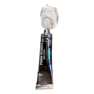 Imagem de Pátina Metálica Em Cera 20ml Corfix Branco Metalico 391