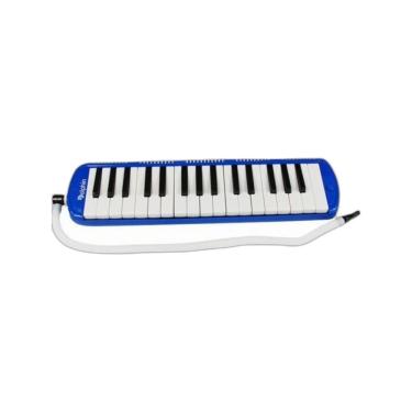 Imagem de Escaleta 32 Teclas Som Claro e Vibrante Design Compacto com Estojo Azul Dolphin
