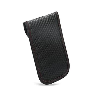 Imagem de WSWJDW Tampa da bolsa de bloqueio de sinais Bolsa da gaiola do bloqueador de sinais para chaves do carro sem chave Telefone celular de proteção contra radiação, adequado para Faraday