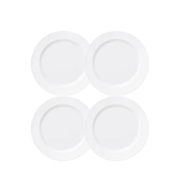 Imagem de Jogo 4 Pratos Rasos Capri 25cm Porcelana Branca Germer