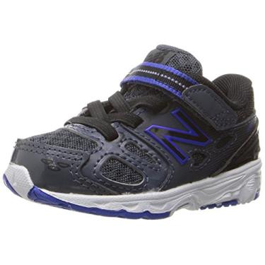Imagem de New Balance KA680 Tênis de corrida infantil (infantil), Cinza/Azul/Preto, 5 Medium US Infant