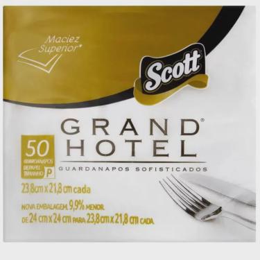 Imagem de Guardanapo de Papel Folha Dupla 24x24cm Scott Grand Hotel Pct/ 50 unidades