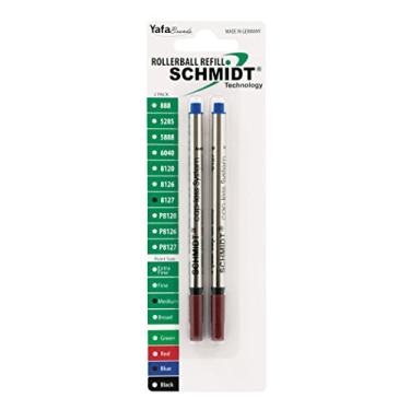 Imagem de Schmidt Refil de caneta rollerball longo sem tampa 8127 ponta média 0,7 mm, azul, pacote com 2 bolhas (SC58128)