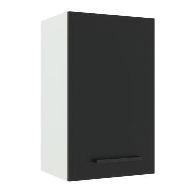 Imagem de Armário Aéreo Madesa Agata 40 cm 1 Porta - Branco/Preto