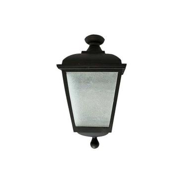 Imagem de Luminária Colonial Meia Cara Galena em Alumínio e Vidro