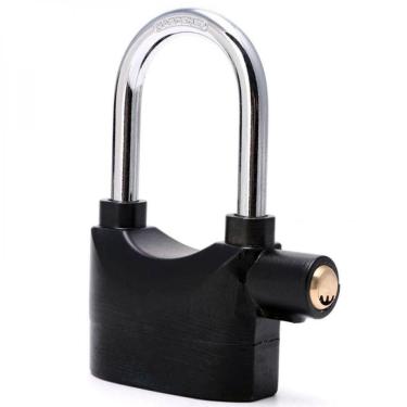 Imagem de Cadeado Com Alarme Sirene Grande Anti Furto 110db Som Alto