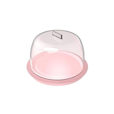 Imagem de Porta Queijo Minas Break Cor Rosa Marca Ou Martiplast