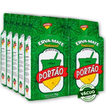 Imagem de Erva-Mate Portão Chimarrão Tradicional a Vácuo (Caixa 10 unidades) 1kg.