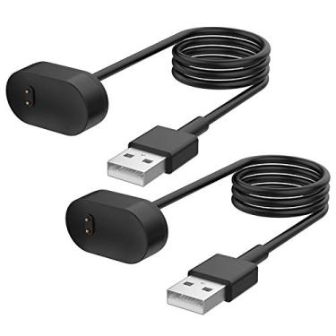 Imagem de [Pacote com 2] Cabo carregador para Fitbit Inspire HR, para Fitbit Inspire e para Fitbit Ace 2 Smartwatch, cabo de carregamento USB de reposição para Fitbit Inspire HR/para Fitbit Inspire (1 m)
