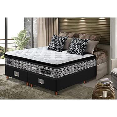 Imagem de Cama Box Queen Colchão Pillow Top + Box 158x198x70 Molas Ensacadas Cama Inbox Abstrato