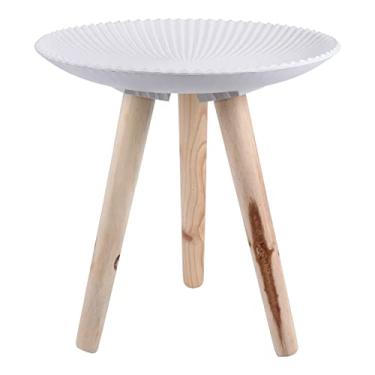 Imagem de Mesa lateral Mesa de canto simples moderna madeira pequena mesa de centro sala de estar mesa de centro mini mesa redonda sofá mesa lateral mesa de chá mesa de chá mesa de centro (cor: bandeja mesa de centro)