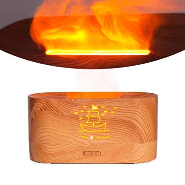 Imagem de Difusor Aromatizador Umidificador De Ar E Óleos Fogueira Aroma Portátil Led USB (Marfim)