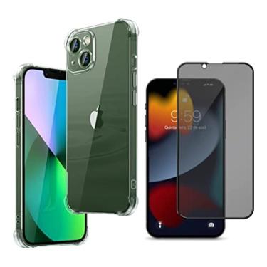 Imagem de Kit Capa Capinha, Película de Vidro 3d Privacidade Para iPhone 13 (6.1) - (Hard Glass Store)
