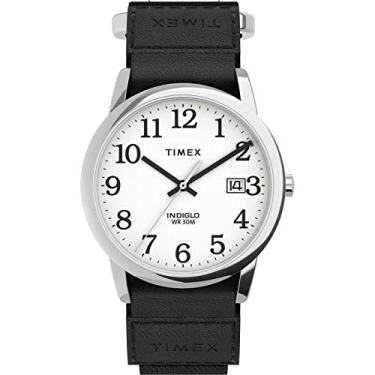 Imagem de Timex Relógio masculino Easy Reader, preto/prata/branco/E/35 mm, 35mm, Relógio de leitura fácil
