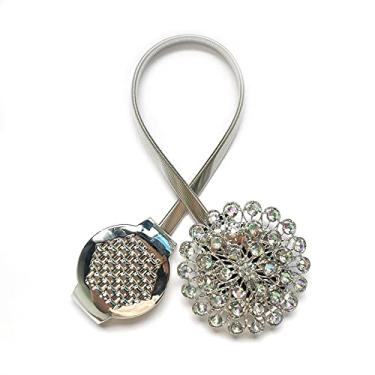 Imagem de 1 peça acessórios para cortinas magnéticas strass tela decorativa para cortinas de metal retrátil suporte para cortinas de strass, A, 23,60 cm