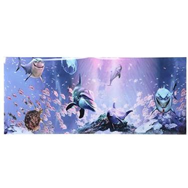 Imagem de Cartaz de fundo do aquário pintura decorativa PVC adesivo do mundo submarino paisagem wallpaper para aquário tanque de peixes (61 * 30cm)