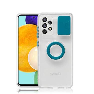 Imagem de Capa protetora de lente de câmera deslizante para samsung galaxy a12 a32 5g a52 a72 s21 plus s22 suporte de anel ultratransparente tampa traseira, t9, para samsung s21plus