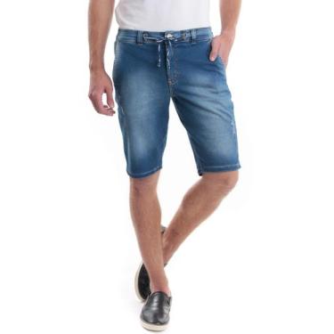 Imagem de Bermuda Jeans Traymon Slim Com Cordão