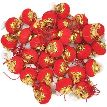 Imagem de XMHF Lanterna Chinesa Vermelha Tradicional de 30 Peças com Borlas e Ventosas para Decoração de Festas e Reuniões de Família