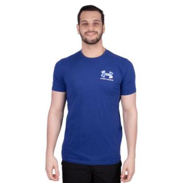 Imagem de Camiseta Under Armour Abc Camo Fill Wordmark Azul