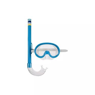 Imagem de Mascara e Snorkel Mergulho Infantil Azul