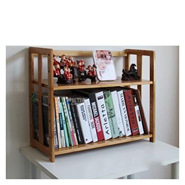 Imagem de KIZQYN Estante de livros rústico organizador de prateleira para sala estante de livros display rack de armazenamento de escritório prateleiras abertas estante de livros (tamanho: 1)