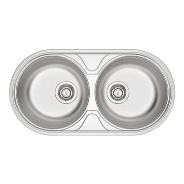 Imagem de Cuba Embutir/sobrepor Tramontina Lunaduo2c36bs Inox Ac 84x44