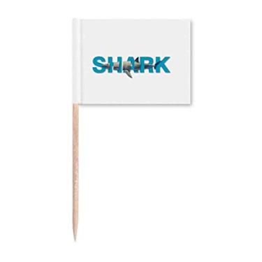 Imagem de Tubarão Caça Oceano Corpo Art Deco Presente Moda Palito de Dentes Marcadores Decoração de Festa