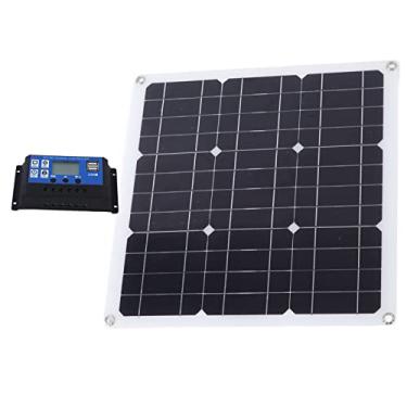 Imagem de Kit de painel solar, painel solar impermeável de 30 W, controlador de 100 A, saída USB dupla para carro, barco, bateria