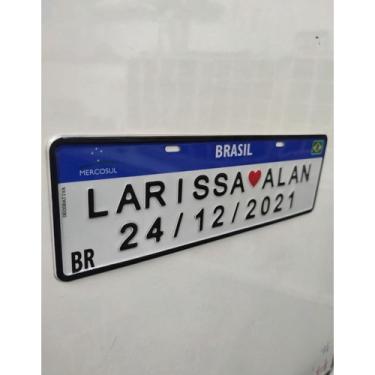 Imagem de Placa De Carro Personalizada Decorativa Mercosul