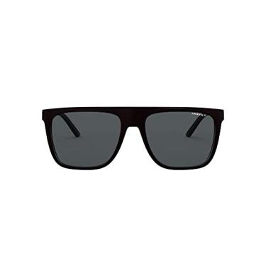 Imagem de ARNETTE Óculos de sol masculino armação azul, lentes cinza-pretas, 55 mm, Preto fosco, 55 mm