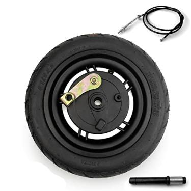 Imagem de Substituição da roda de freio de tambor de 8,5 polegadas para M365 Scooter elétrico 8,5 x 2 cubo pneu de frenagem em vez do freio a disco (cabo do eixo da roda 200)
