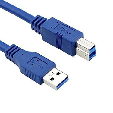 Imagem de Cabo USB 3.0 Bluwee – Tipo A – Masculino para Tipo B – Azul redondo, 2 FT