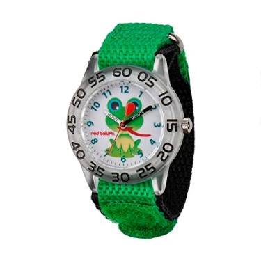Imagem de Red Balloon Relógio infantil W001474 de plástico com mostrador analógico e quartzo verde com pulseira de nylon