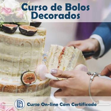 Imagem de Curso online em videoaula de Bolos Decorados com Certificado + 2 brindes