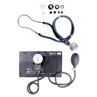 Imagem de Kit De Enfermagem Com Medidor De Pressão Estetoscopio Duplo (Grafite)