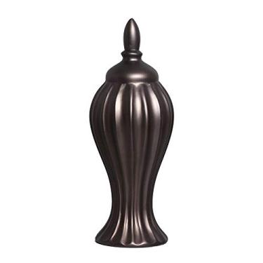 Imagem de Pote Havana G Enfeite de Mesa Cerâmica Grafite Ônix