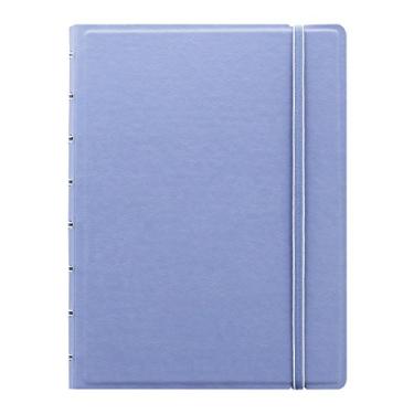 Imagem de FILOFAX Caderno pastel recarregável, A5 (21 cm x 12,7 cm) Azul Vista - 112 páginas móveis creme - Índice, bolso e marcador de página (B115051U)