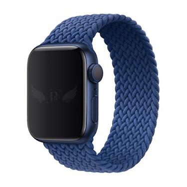 Imagem de Pulseira Trançada Infinito LTIMPORTS, compativel com Apple Watch 46mm Series 11/10, 45mm Series 9/8/7, 44mm Series 6/5/4/SE, 42mm Series 3/2/1 e Apple Watch Ultra 49mm 3/2/1 (Azul - Tamanho [M] (143 até 180mm))