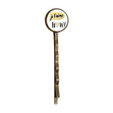 Imagem de Je T'Aime I Love You Quote Style Retro Metal Hair Bobby Pin Headwear