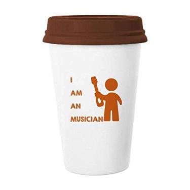 Imagem de Caneca de cerâmica para guitarra, músico, posição musical, copo de café, copo de cerâmica