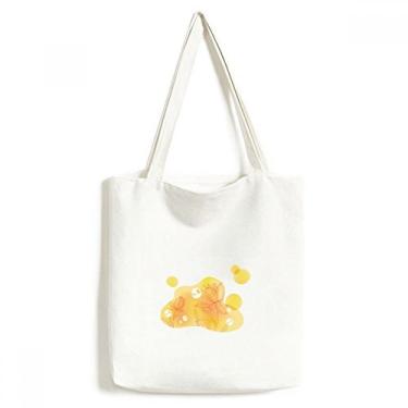 Imagem de Bolsa de lona com flor de flor de lótus bolsa de compras casual bolsa de compras